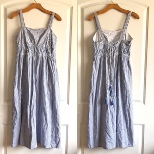 Club Monaco Striped Sundress with tassel Tie